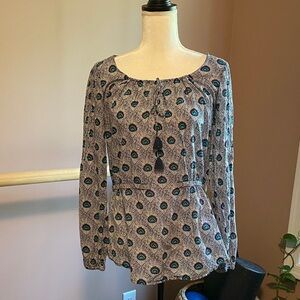 Tory Burch peacock print top 4 (S)